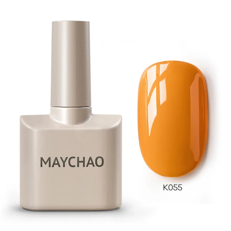 MAYCHAO 12ml Gel Nail Polish – 48 Vibrant Colors, Semi-Permanent UV LED Glossy & Frosted Finish