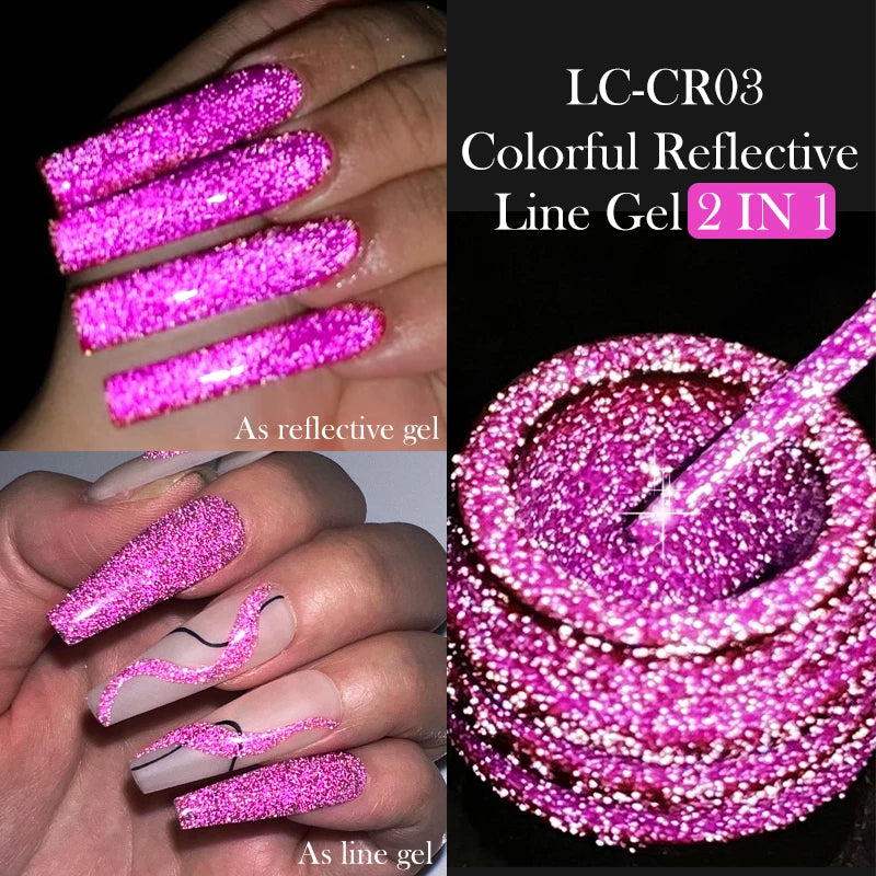 LILYCUTE 7ml Super Bright Metallic Gel Polish – Silver Mirror Effect