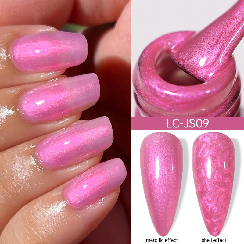 LILYCUTE 8ml Pink Dried Flower Gel Nail Polish – Natural Flower Fairy Nail Art & More