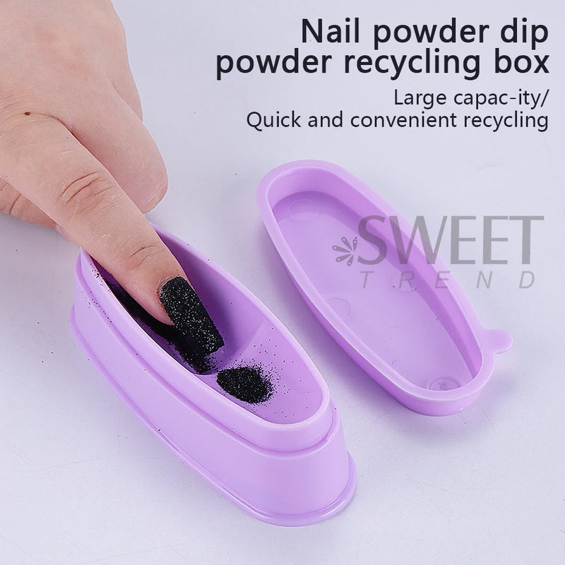 Powder Glitter Dust Dipping Tray – Nail Art Storage & Recycling Box