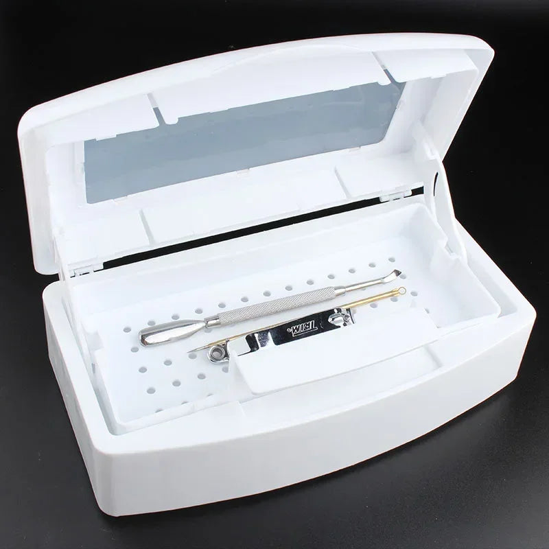 Nail Sterilizer Tray Disinfection Box – Essential Tool for Manicure and Pedicure Cleanliness