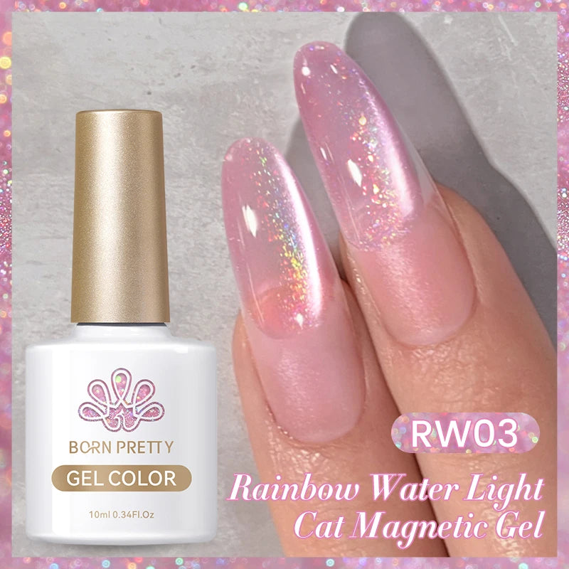 BORN PRETTY 10ml Silver Water Light Cat Magnetic Gel Nail Polish – Semi Permanent