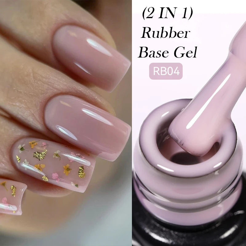 LILYCUTE 8ml Pink Dried Flower Gel Nail Polish – Natural Flower Fairy Nail Art & More