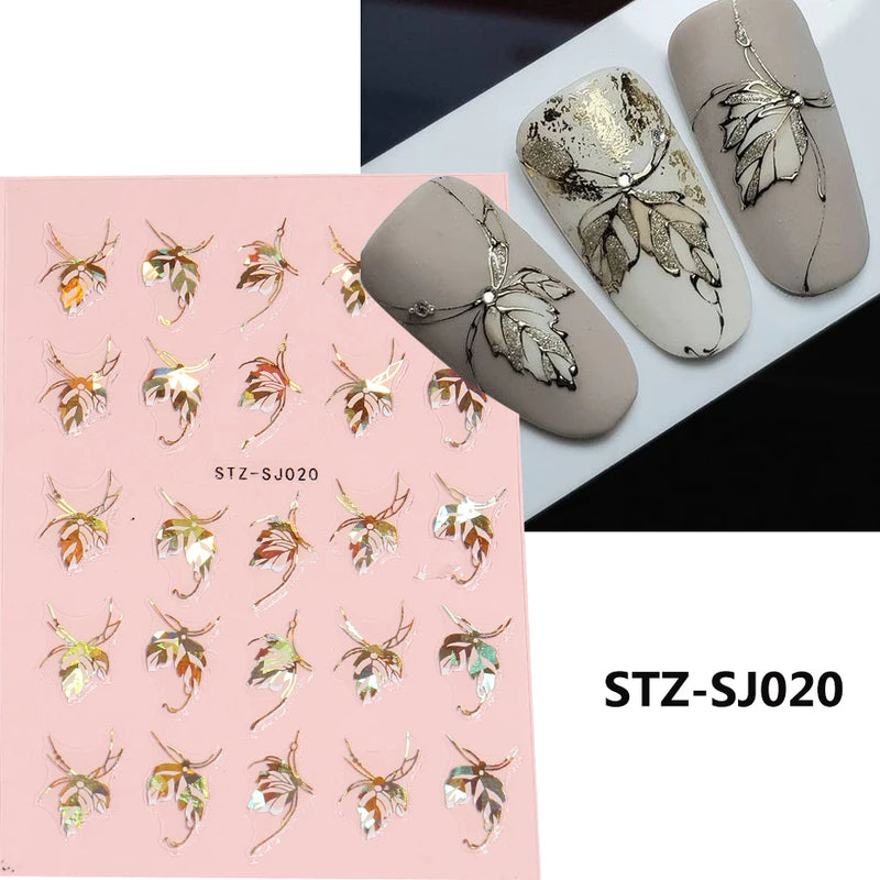 3D Nail Stickers – Self-Adhesive Nail Decals for DIY Manicure & Nail Art Decoration