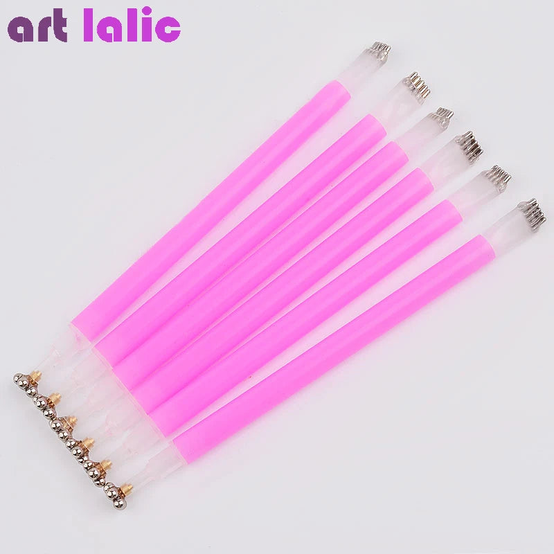 Nail Art Magnet Stick Double Headed for Cat Eye Gel Nail Polish, 3D Line Strip Flowers Effect