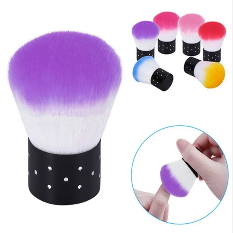 1pc Nail Dust Cleaning Brush – Soft Nylon Brush for Acrylic & UV Gel Manicure/Pedicure Tools