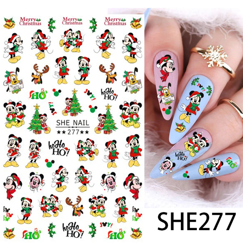 1pc Cartoon Mini Nail Stickers – 3D Cartoon Decal Stickers for Nail Art Decorations