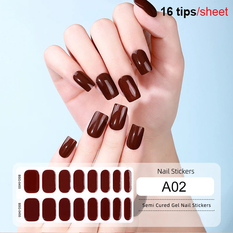 Harunouta Milky Jelly White Semi-Cured Gel Nail Wraps – 20 Tips