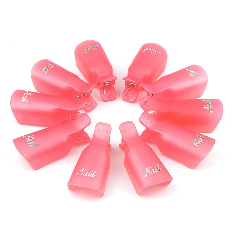 Nail Acrylic Removal Clips – 10 Pcs for UV/LED Gel Polish Removal