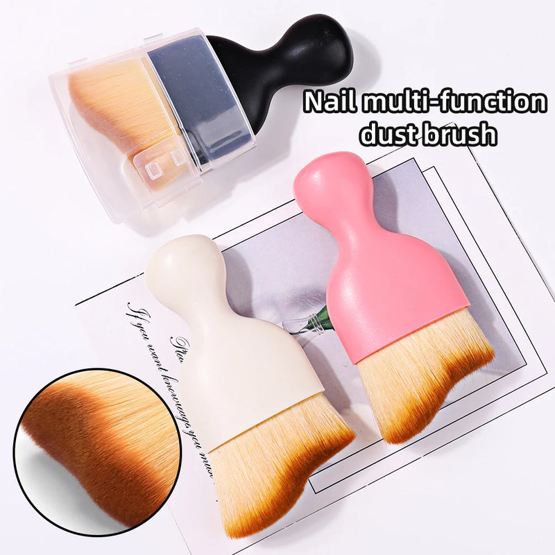 1pc Nail Art Dust Brush – Acrylic UV Gel Polish Powder Cleaning Brush for Manicure & Makeup