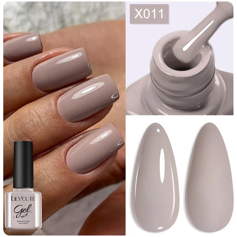 LILYCUTE 7ml Super Bright Metallic Gel Polish – Silver Mirror Effect