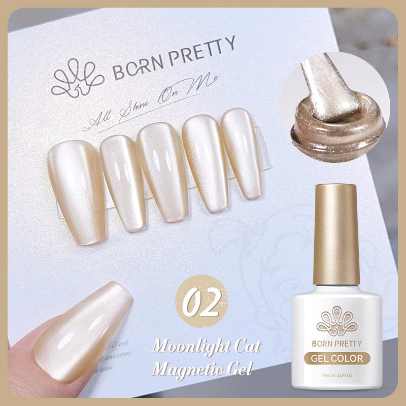 BORN PRETTY Auroras Cat Magnetic Gel Nail Polish 10ml – Semi-Permanent Jelly Glass Effect