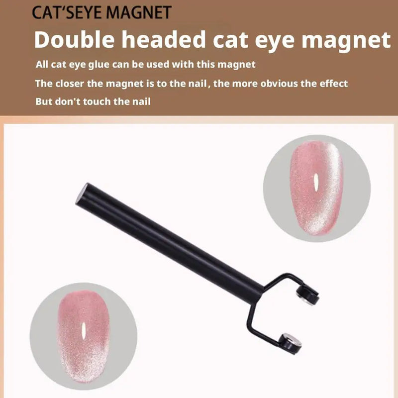 Y-Shaped Nail Art Magnet – 3-in-1 Cat Eye Effect Tool for UV Gel Polish, Strong Magnetic Nail Stick