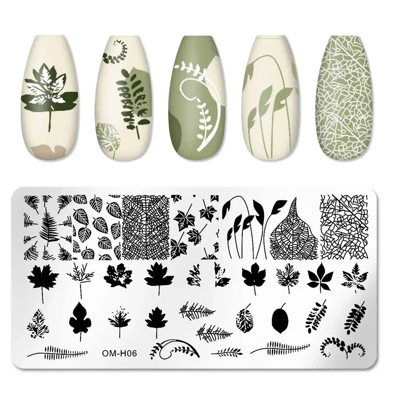 Nail Stamping Plates – Animal Prints, Letters, Hearts, Flowers & More – Stencil for Nail Art Designs