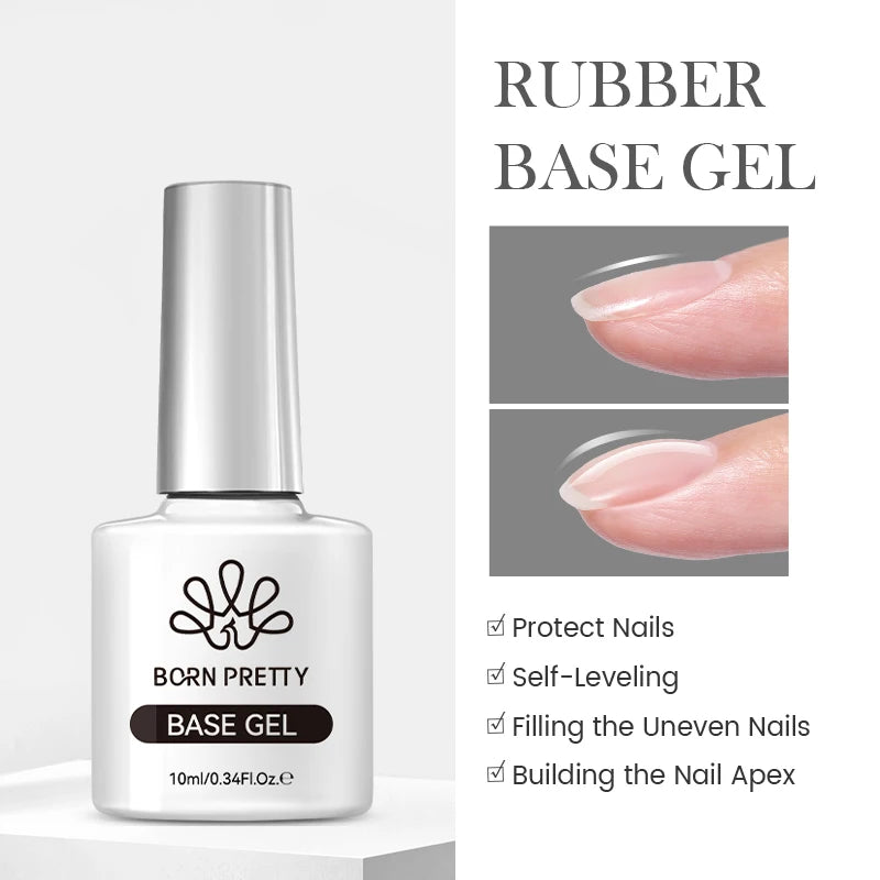 BORN PRETTY Jelly Nude Gel Nail Polish 10ml - Light Pink Peach Translucent UV Gel Varnish